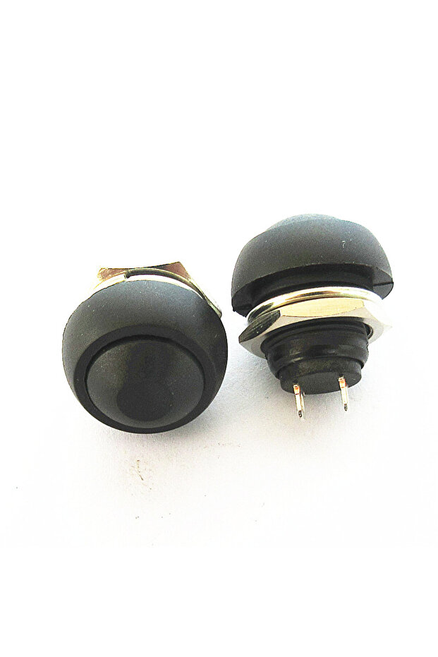 Black 6PCS Small Button Switch Waterproof Switch Self-reset PBS-33B 12MM Red Lock-free Switch 6 Colo