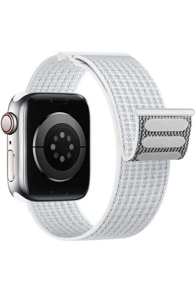 42 44 45 46 49 mm 8 Reflective white Nylon Loop For Apple Watch Strap 45mm 44mm 49mm 46mm 42mm 41mm