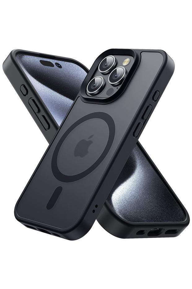 جراب أسود غير لامع لهاتف iPhone 13 Mini، لهاتف iPhone 16 Pro Max 15 Plus 14 13 Mini 12 11 SE 2022 202