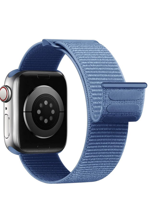 38 40 41 S10-11 42mm 11 Lake blue Nylon Loop For Apple Watch Strap 45mm 44mm 49mm 46mm 42mm 41mm 40m