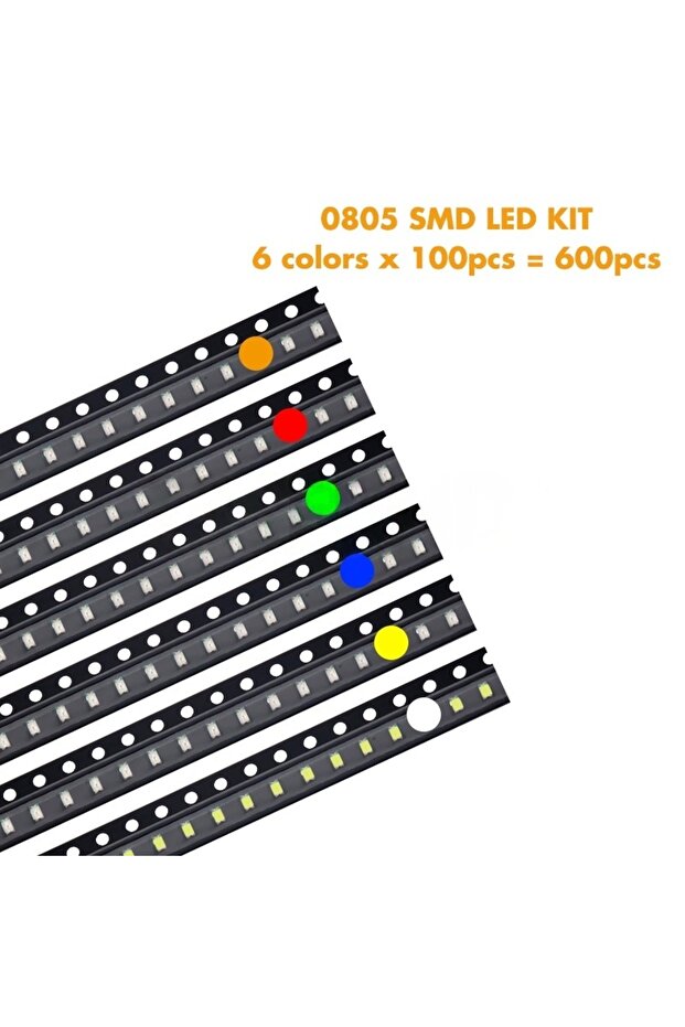 0805 LED KIT 6x100pc LAUBEI 600pcs=6colors x 100pcs 5050 5730 1210 1206 0805 0603 0402 SMD LED Diode