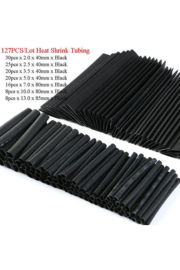 127PCS Heat Shrink Tube Sleeving Tubing Assortment Kit Electrical Connection Electrical Wire Wrap Ca