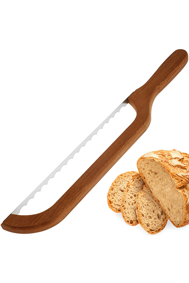 A Bread Bow Cutter Serrated Bagel Cutter Stainless Steel Sourdough Bread Slicer Portable Bread Cutti