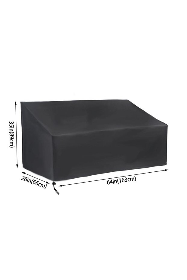 163x66x89cmBlack 1pc Heavy Duty Outdoor Furniture Cover Garden Couch 2 3 4 Seater Bench Seat Cover O