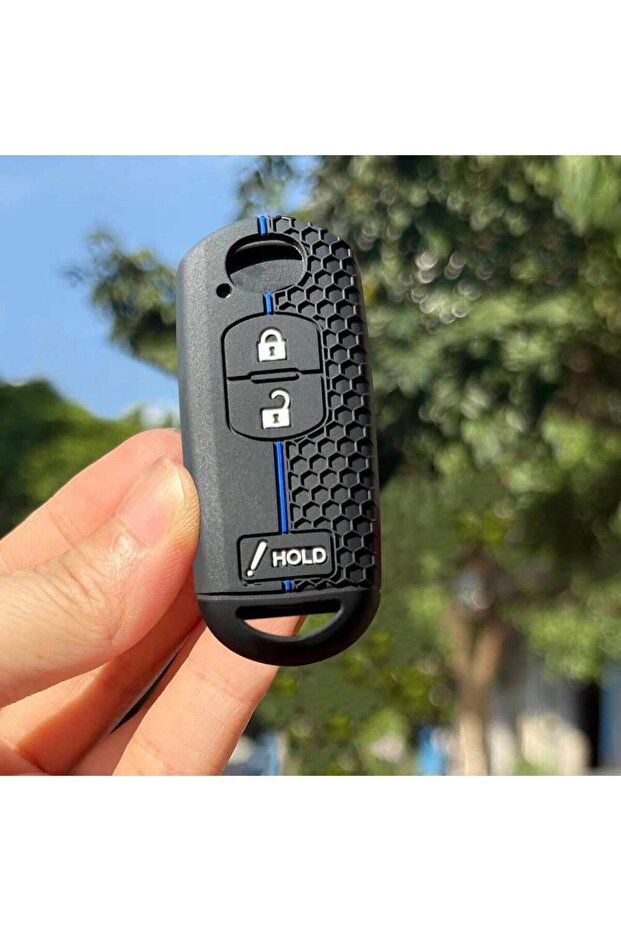 غطاء مفاتيح سيليكون ثلاثي الأزرار من بلو لاين A لسيارات مازدا 2، 3، 6، CX-5، CX-3، CX-9، CX-7، MX-5 مع سلسلة مفاتيح للحماية