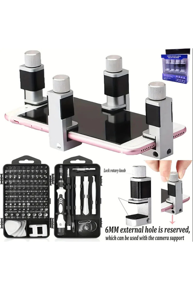 4PCs 4 PCS Set Adjustable Phone Repair Clamp For Smartphones, Tablets, Laptops & Ipads- Phone Screen