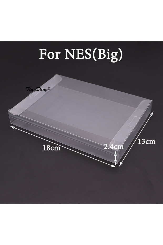 For NES(Big) Transparent Clear Cartridge Protective Case Cover For GB GBA GBC SNES N64 NES NGPC Swit