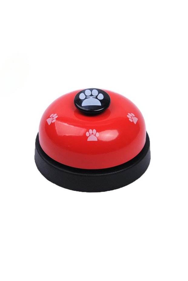 Red Dog Doorbells, 1 Pcs Metal Bell Dog Training with Non Skid Rubber Bottoms Dog Door Bell for Pott