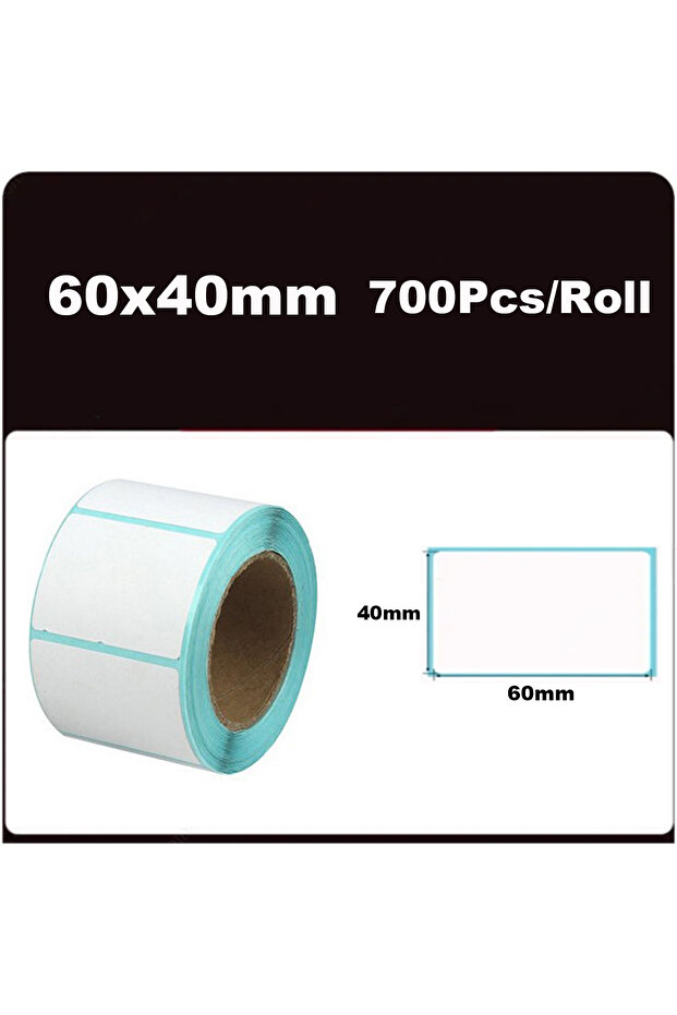 60x40mmx700PCS 700pcs/Roll 40*20/40*30/50*30mm Print Supplies Thermal Label Sticker Paper Waterproof