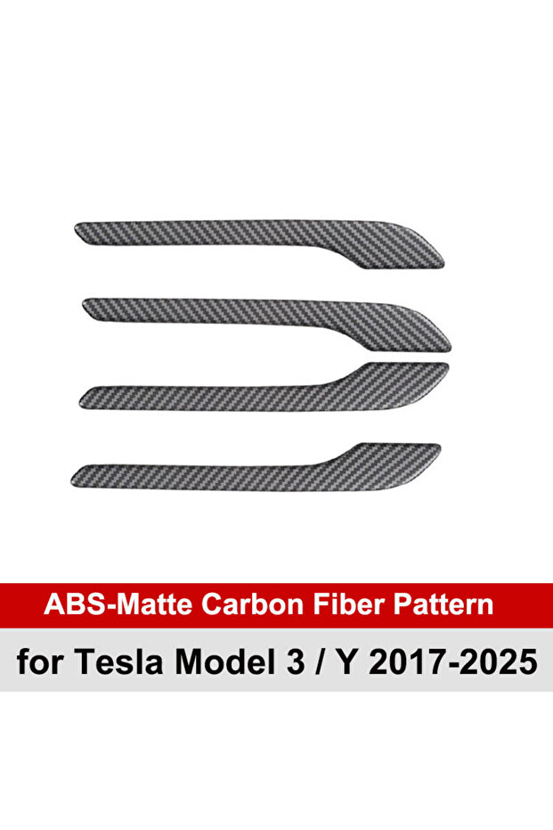 M3 MY 2017-2025 Matte Carbon Fiber P For Tesla Model Y Juniper 2025 Accessories Door Handle Wrap Cov