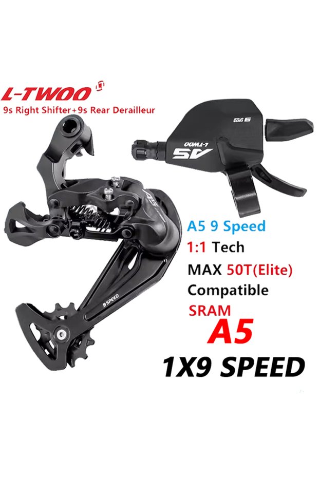 A5 1X9S Set 1-1 SGS LTWOO A5 1X9 Speed Shifter Groupset Mountain Bike 9V Shifter Lever Rear Deraille