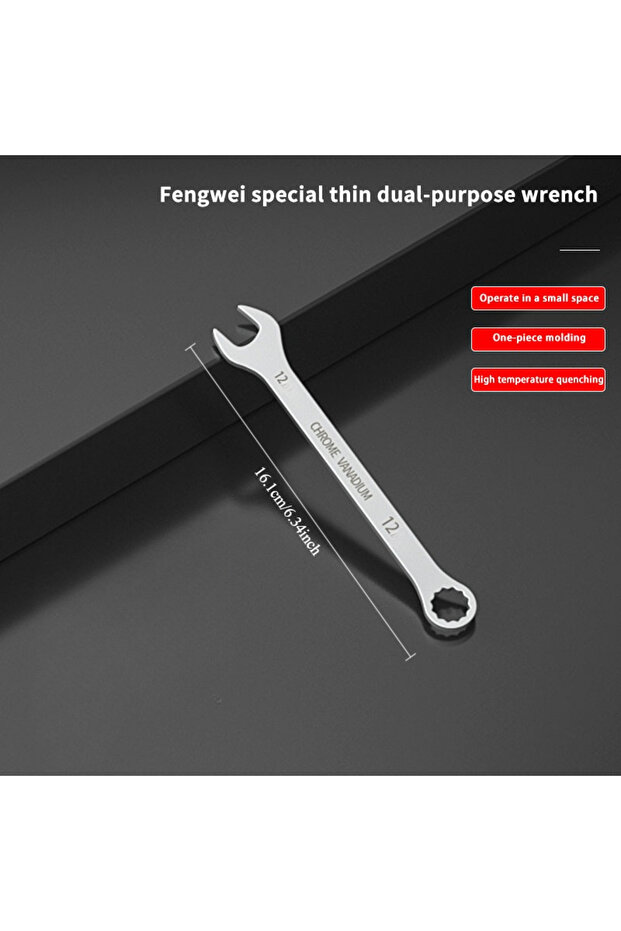 12MM Two-purpose Wrench Open Plum Dumb Wrench 8-24mm Double Head Large Plum Two-purpose Wrench for A