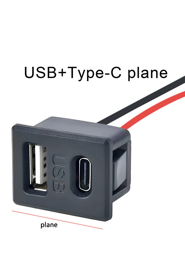 Type 4 Double Layer Usb Female Base Type-C Socket and Female Usb Lamp Charging Socket Power Socket W