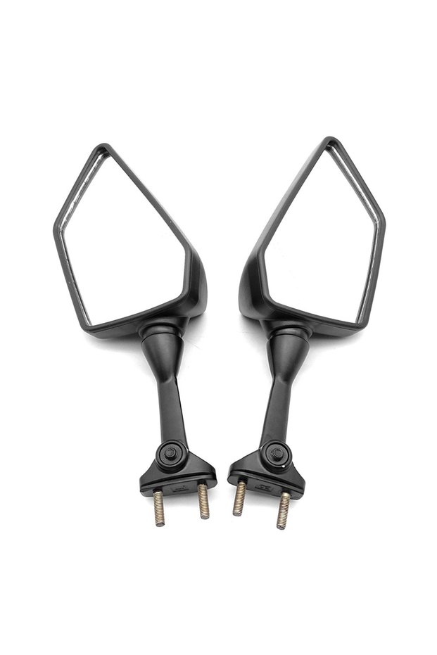 black 1Pair Black Aluminum Motorcycle Accessories Rear View Mirrors Side Mirrors for Kawasaki Ninja