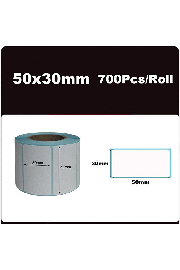 50x30mmx700PCS 700pcs/Roll 40*20/40*30/50*30mm Print Supplies Thermal Label Sticker Paper Waterproof