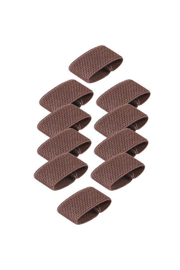 Coffee 10x Elastic Belt Keepers Webbing Holder Strap Organizer Nylon for 1.5" Wide Belts/Straps Acce