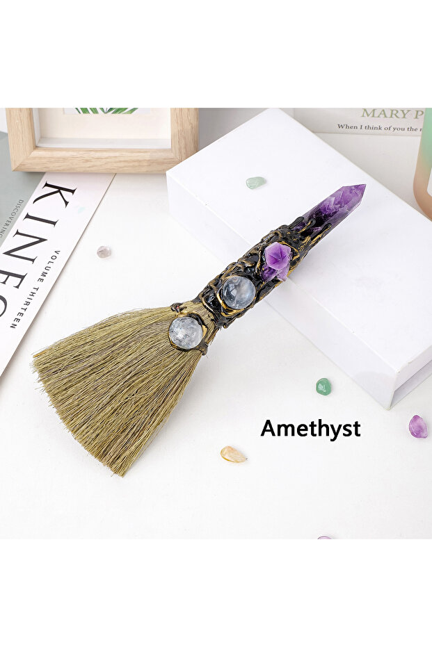 1PC Amethyst 1PC Natural Crystal Point Stone Amethyst Altar Witch Supplies Table Decoration Family T