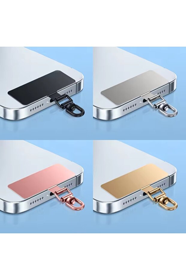 4PCS Mix A 4-1PCS 360° Rotatable Stainless Steel Cellphone Straps Tether Tabs Metal Gasket Phone Lan
