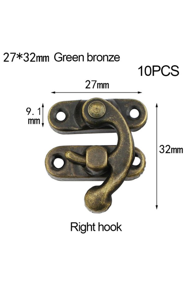 brown right 10PCS/bag Vintage Metal Hardware Furniture Wooden Box Leather Bag Hardware Decorative La