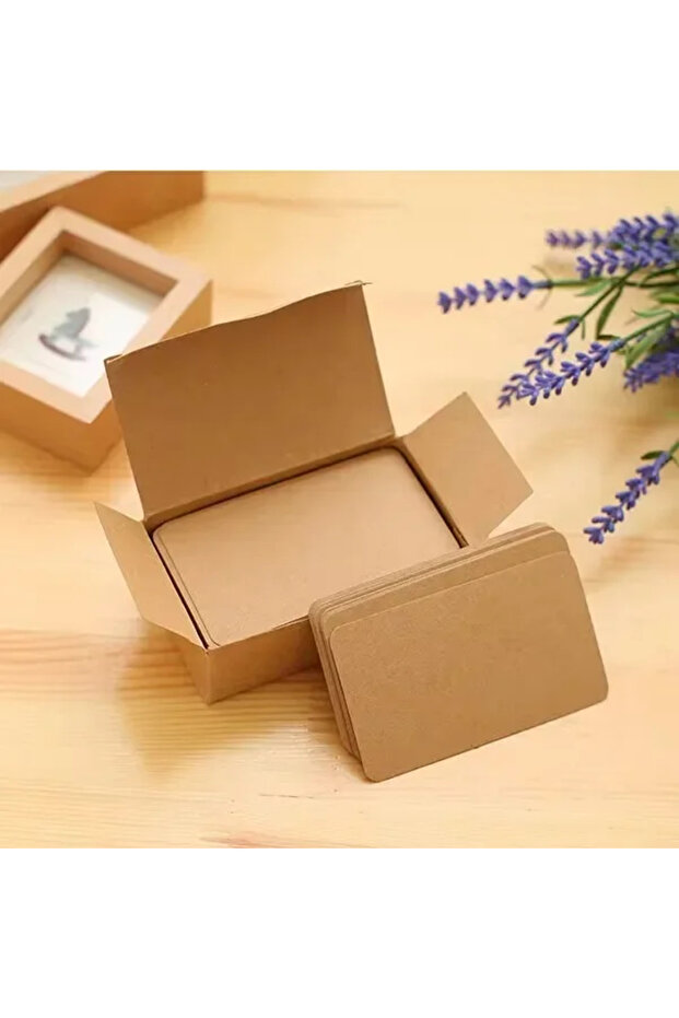 100pcs Khaki 100/50/10 Pcs Colorful Retro Kraft Paper Card, Greeting Invitation Gift, DIY Note, Blan
