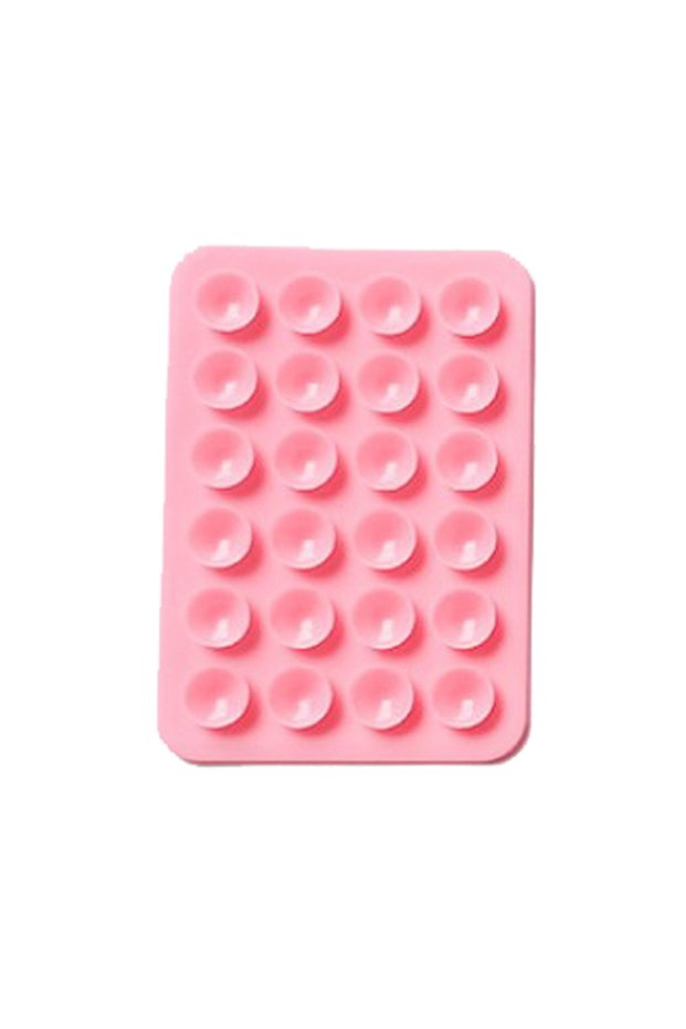 pink Silicone Suction Pad For Mobile Phone Fixture Suction Cup Backed Adhesive Silicone Sucker ...