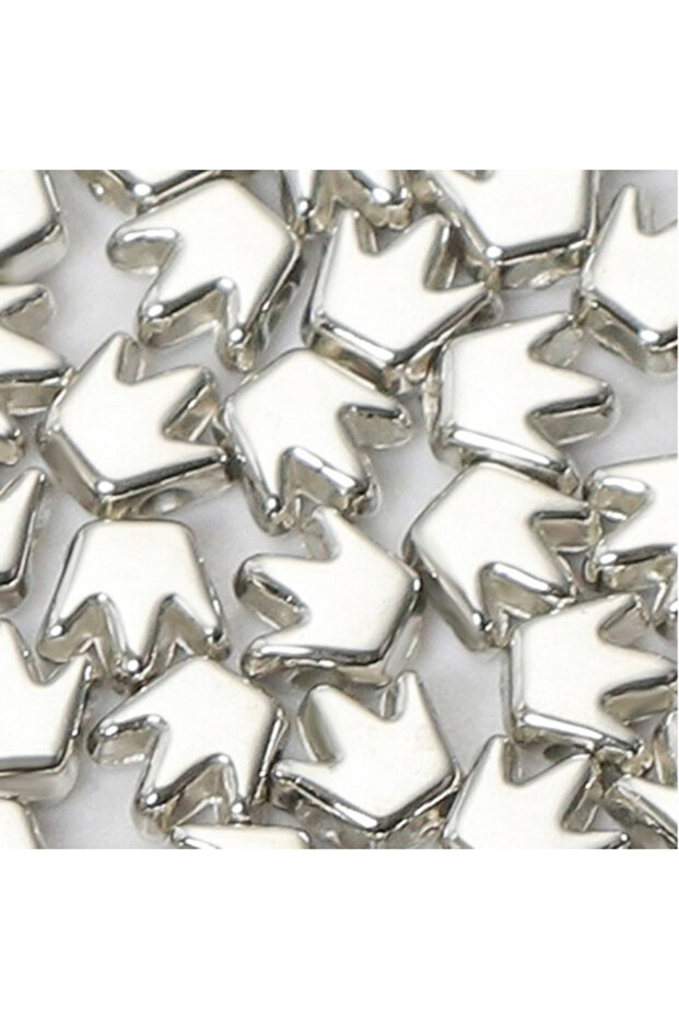 16CCBHG0511-2 100Pcs CCB Crown Shape Spacer Loose Bead Gold Silver Beads DIY Bracelet Earrings Neckl