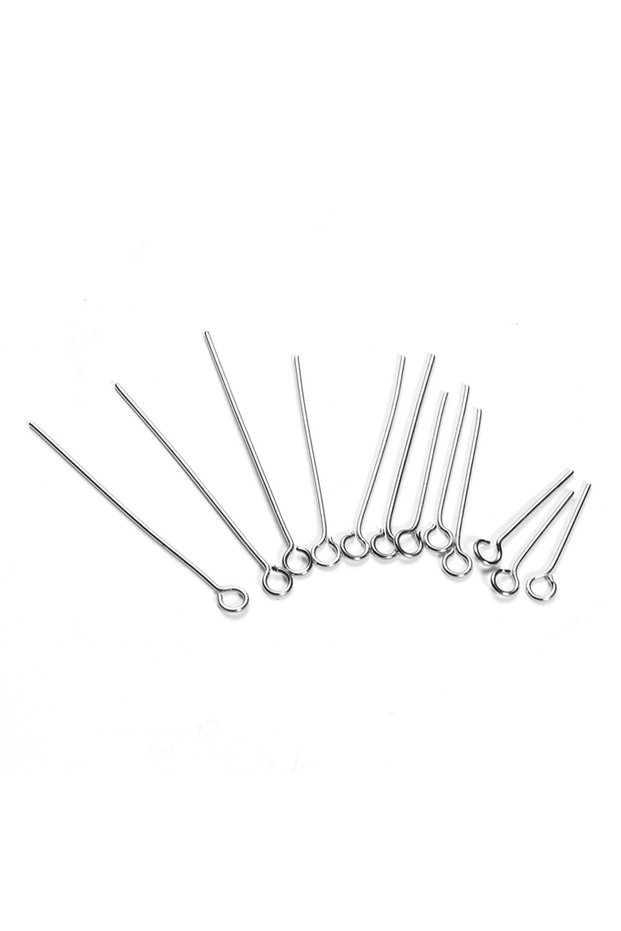 25mm steel 100Pcs 0.6mm Stainless Steel Water Gold Color Eye Pins Hooks DIY Earrings Findings for Ha