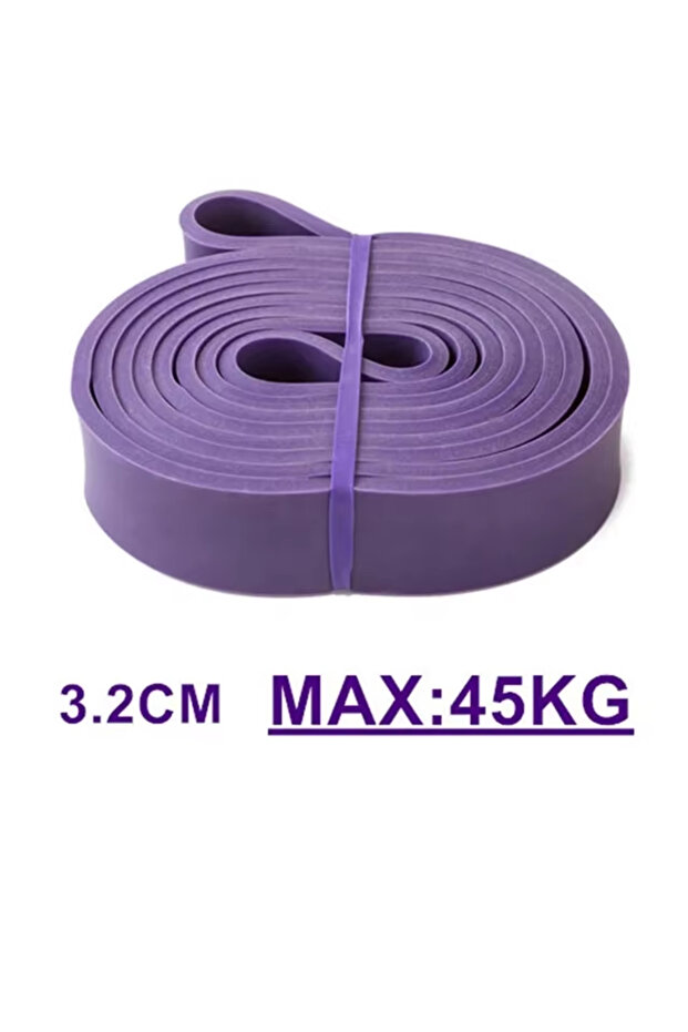 Purple Resistance Band Heavy Duty Latex Sports Elastic Belt Pull Up Assist Bands For Pilates Workout