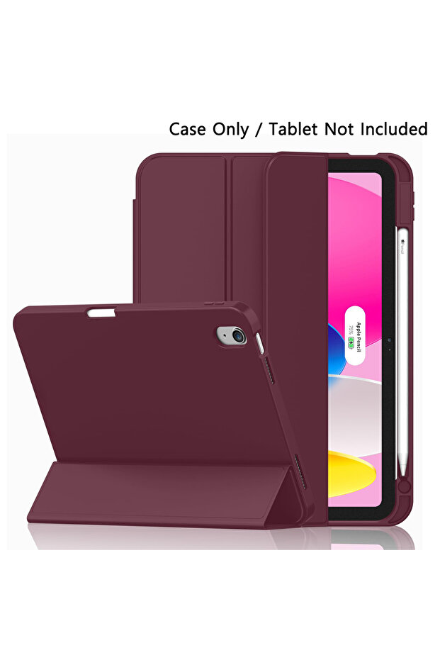 Maroon Pencil Case for iPad 11/10 11th Generation (A16) 11-inch 2025/ 10th Generation 10.9-inch 2022