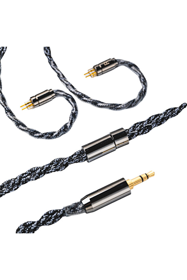 3.5mm Recessed 2pin Yongse Venom Cable High Purity 4 Strand 6N Silver-plated Crystal Copper Earphone