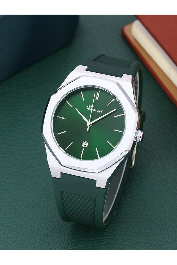 Silvery Green Simple leisure sports men's quartz watch Waterproof casual wristwatch for men