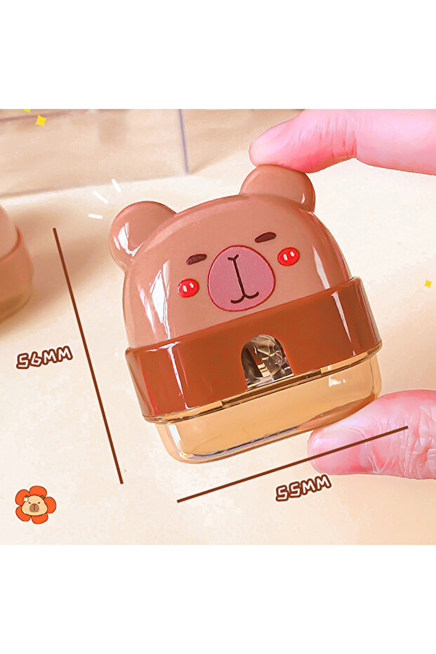 B Portable Mini Manual Pencil Sharpener Cartoon Cute Capybara Pencil Sharpener Office School Suppli.