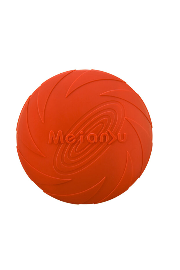 22cm Red Silicone Flying Disc Toys Multifunction Pet Puppy Training Toys Outdoor Interactive Game Pe