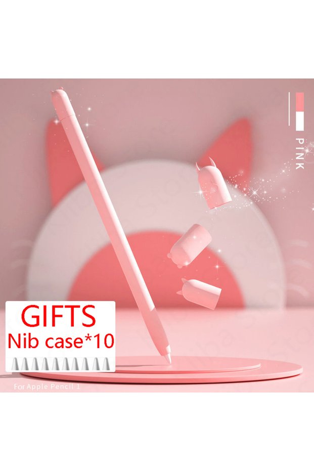For pencil 1 Pink For Apple Pencil 2/1 Case For iPad Tablet Touch Pen Stylus Cartoon Protective Slee