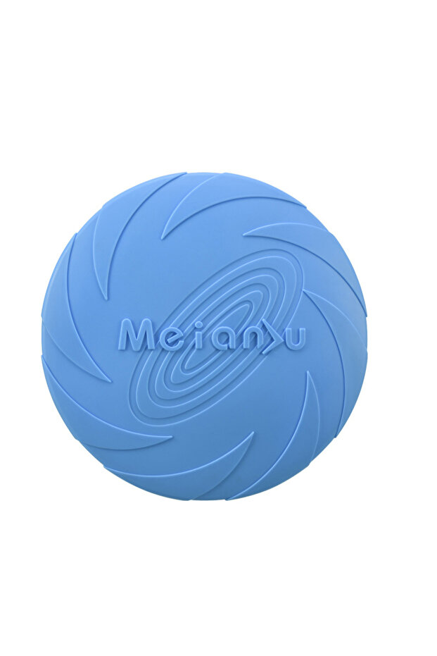 22cm Blue Silicone Flying Disc Toys Multifunction Pet Puppy Training Toys Outdoor Interactive Game P