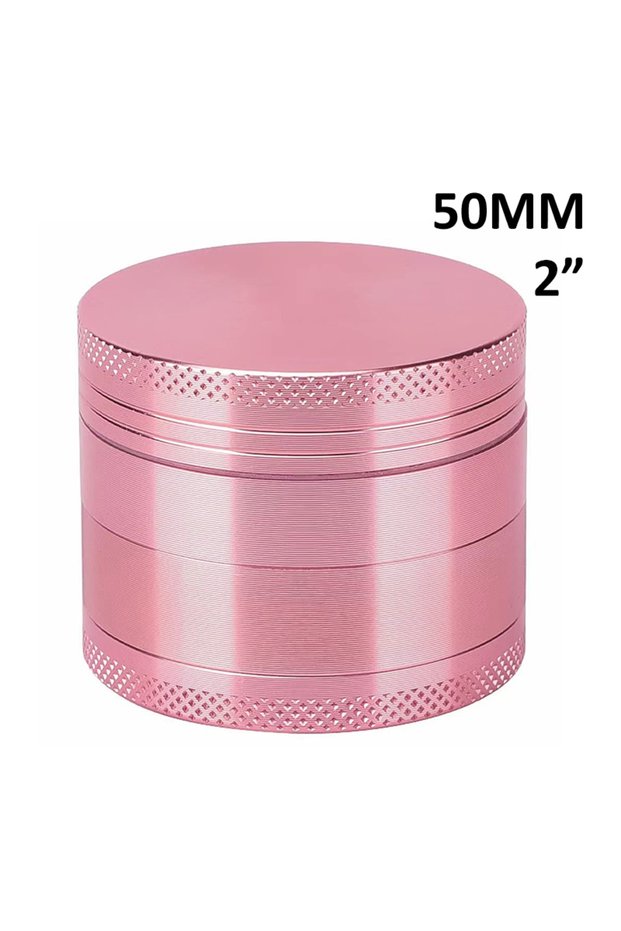50MM Grinder Pink Set Rolling Tray Plate 40MM 50MM 63MM Aluminum Alloy Smoke Grinder 4 Layers Metal