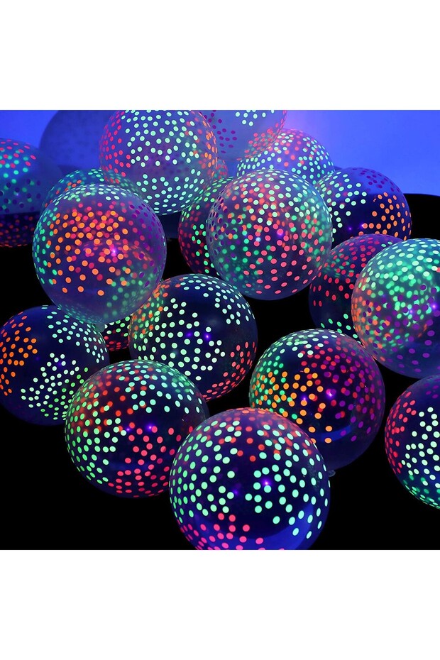 12INCH style 2 mix 10Pcs 12Inch Fluorescent Balloons Neon Glow Latex Balloons Wedding Birthday Party