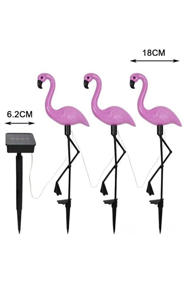 3 In 1 Model 1/3PCS Flamingo Solar Light IP65 Waterproof LED Stake Light Landscape Ground Lamp for O