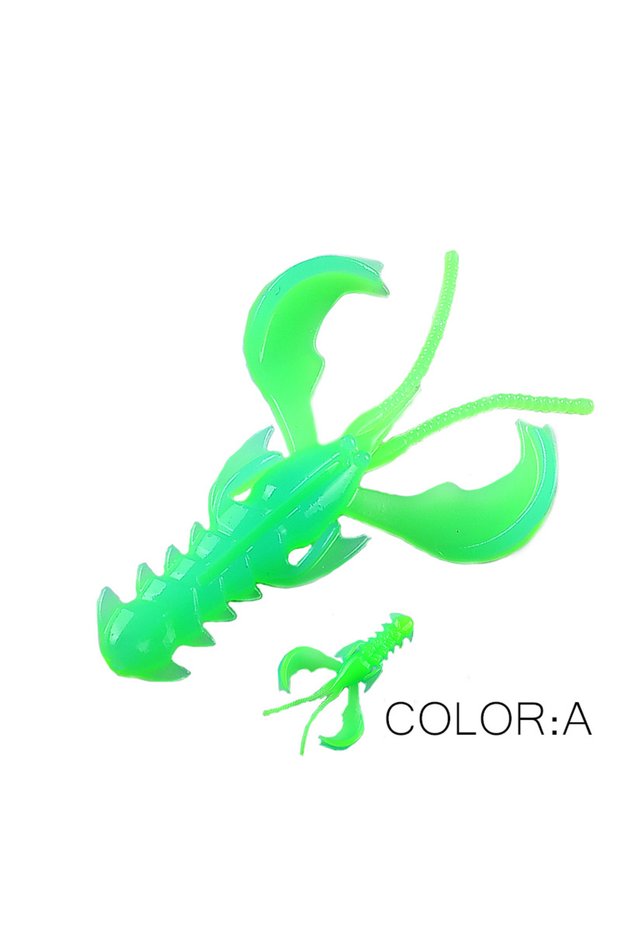 65mm 10pcs 1.36g A Supercontinent CRAZY 65mm/40mm Lobster Soft Lure Fishing Lures Attractive Shrimp