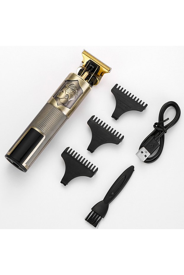 068-HandsomeBoy Vintage Hair Clipper USB Charging Hair Cutting Machine Electric Hair Trimmer Portabl