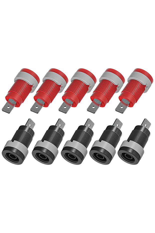 P40018A-2C-10PC Cleqee P40018A 4mm Banana Female Jack Panel Mount Socket Binding Post Adapters Ten C