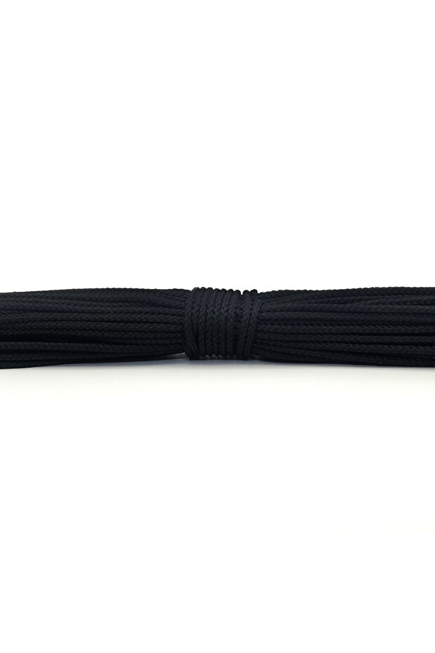 25ft(8m) black Diameter 1.5mm Paracord Camping Clothesline Tactical Bracelet Accessory Bracelet Neck