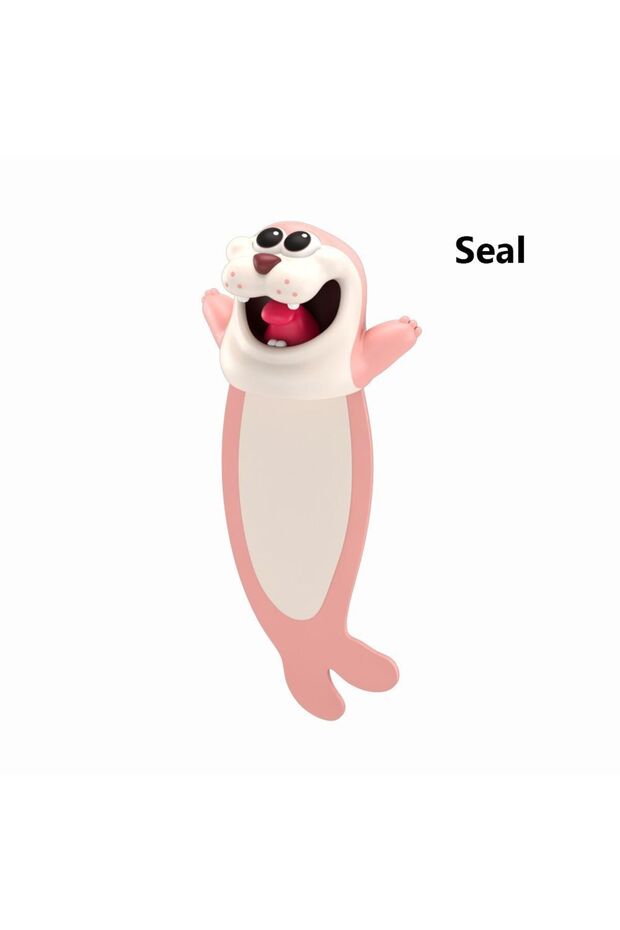 --seal Creative Stationery Bookmarks 3D Stereo Cartoon Marker Animal Bookmarks Ocean Series Seal Oct