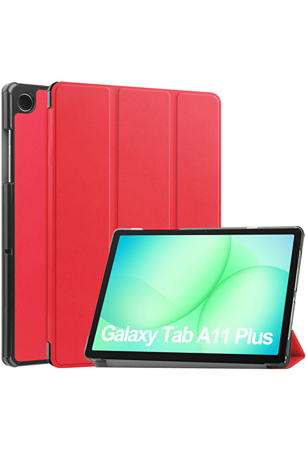 Tab A11 Plus 11 2025 Red Smart Case For Tab A11+( Plus) 11 inch 2025 Folding Stand With Auto Sleep
