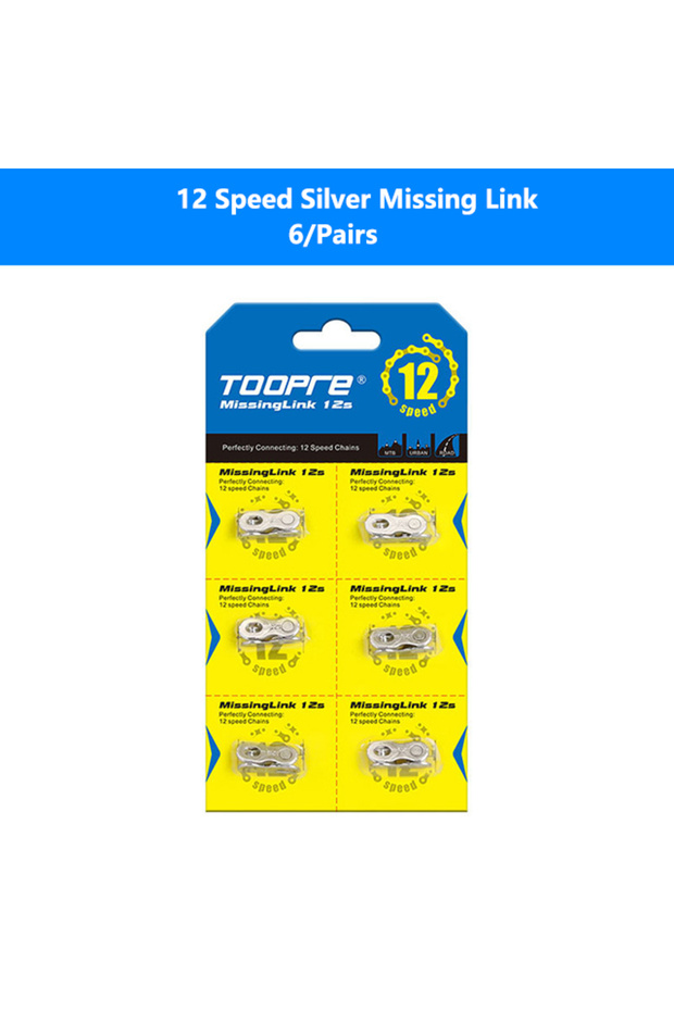6 Pairs 12S Silver 6 Pairs Bike Chain Missing Link 6/7/8/9/10/11/12 Speed MTB Road Bicycle Chain Qui