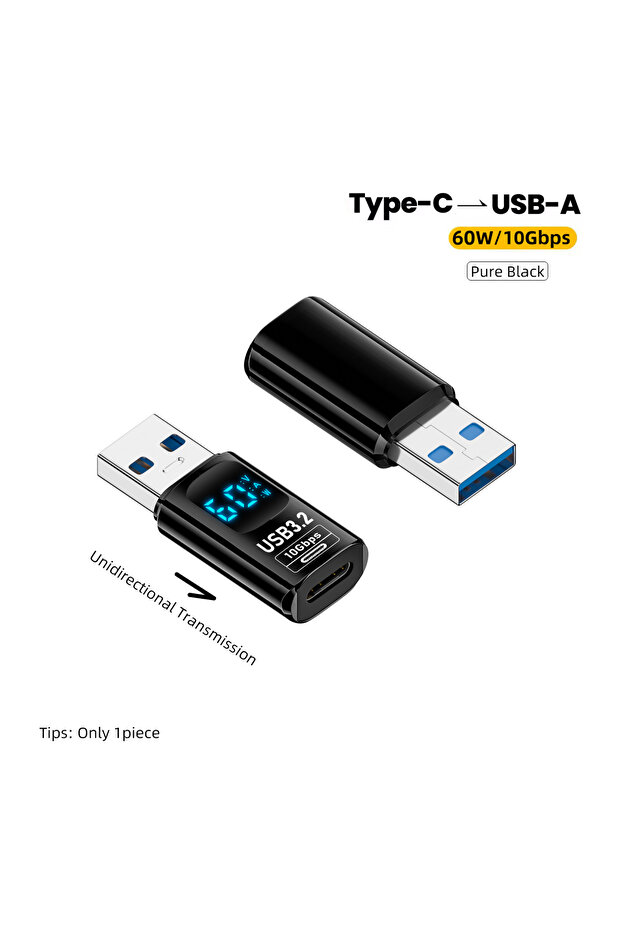 1x C إلى USB BK USB3.2 محول عرض رقمي 10Gbps USB ذكر إلى USB أنثى محول USB C سريع Cha