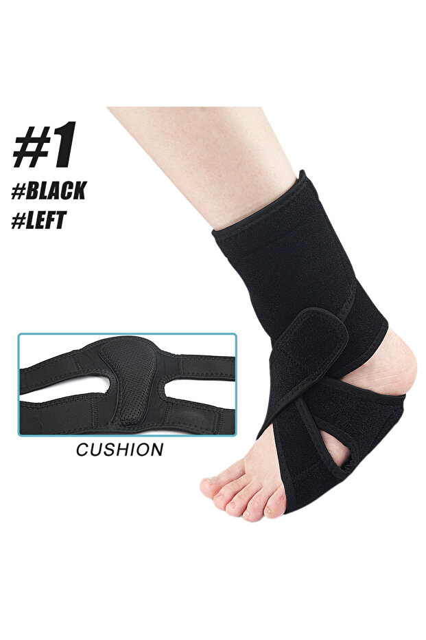 Black-1-Left-1PCS 1PCS AFO Foot Drop Brace for Walking – Adjustable Ankle Support for Plantar Fascii