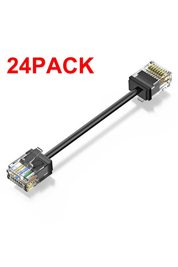 كابل شبكة UTP Cat6/Cat6a أسود بطول 0.2 متر، مكون من 24 قطعة، كابل شبكة RJ45 UTP رفيع بسرعة 10 جيجابت في الثانية من Cat 6 لجهاز PS5