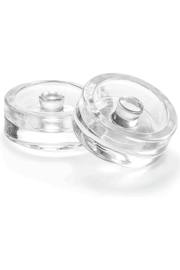 Transparent x 2 Wide Mouth Fermentation Weight Lid Household Small Glass Fermenting Weight Jars Cove
