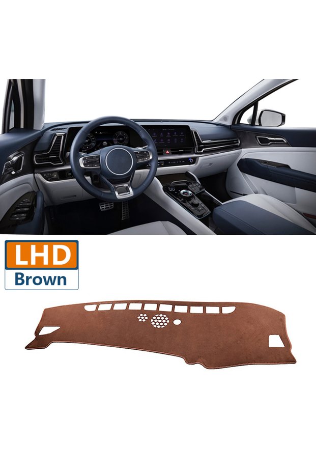 Brown LHD For Kia Sportage NQ5 Hybrid GT-Line HEV X-Pro 2022 2023 2024 Car Dashboard Cover Avoid Lig